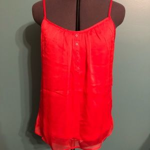 Red tank with button detail